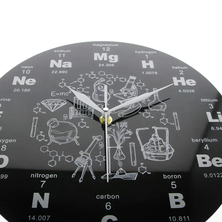 Periodic Table Wall Clock with Acrylic Design My Store