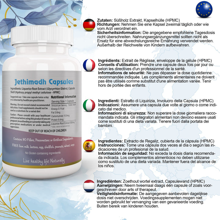 Liquorice Root Capsule (Yastimadhu - Mulethi - Jethimadh)-1