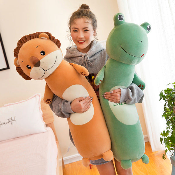 Long cylindrical pillow plush toy-0