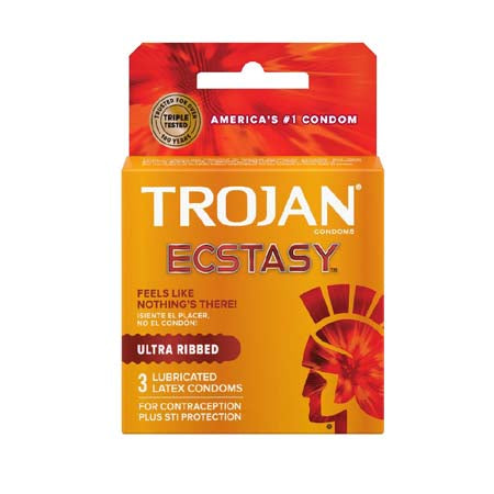 Trojan Ultra Ribbed Ecstasy (2pk)-0