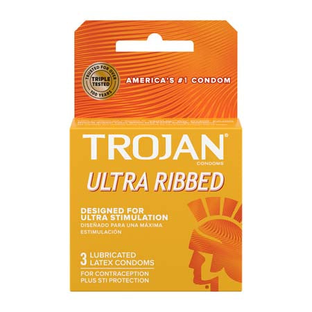 Trojan Ultra Ribbed Lubricated Condoms-0