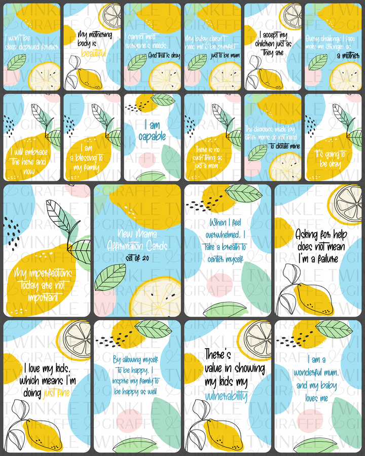 New Mama Affirmation Cards - Set of 20-3
