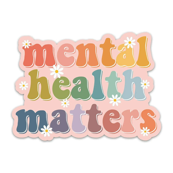 (3PCs) Mental Health Matters Sticker - Mental Health Awareness Stickers - Motivation Self Care Vinyl Waterproof Decals for Laptop Water Bottle Tumbler - MFT Therapist Psychologist Decals (3 Inches) My Store