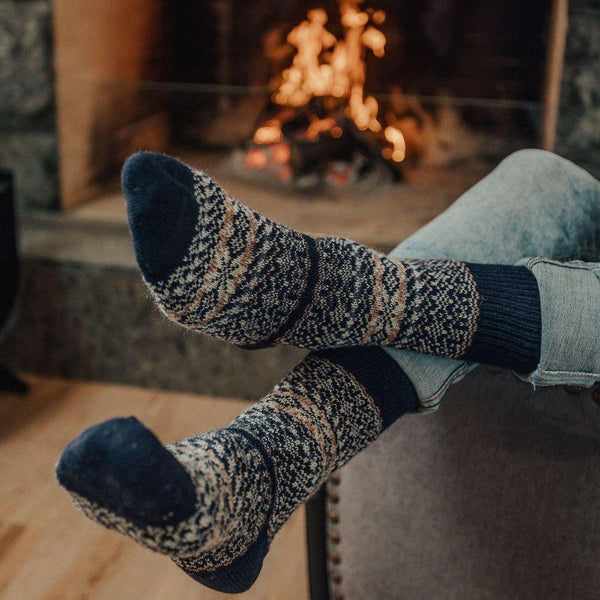 Nordic Socks Merino Wool in PERFORM™ (Sigrid - Navy) - Unisex Nordic Wools