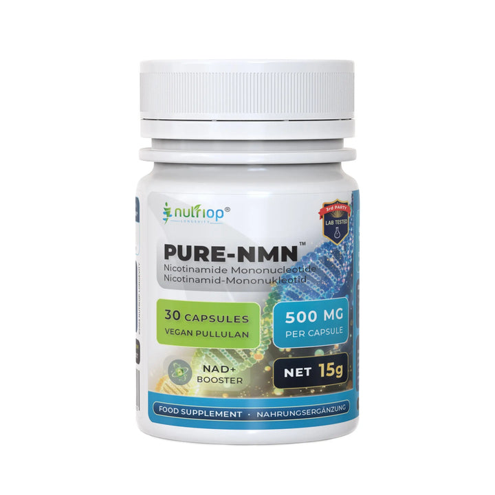 Nutriop Longevity® Pure-NMN Nicotinamide Mononucleotide Extreme Potency 500mg Capsules (x30) - 15 Grams-0