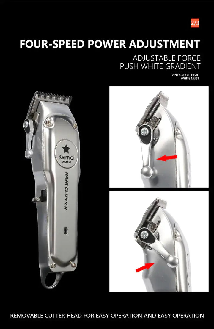 Kemei Rechargeable Electric Hair Clipper for Men My Store