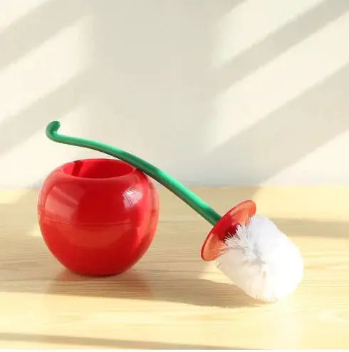 Cherry Toilet Brush Set - Plastic Cleaning Tool (One Set) My Store