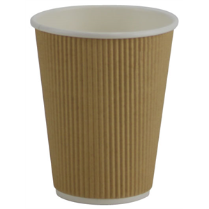 SOMI CUP1R12K-PR, Cup Paper Hot Ripple Kraft 12 oz., 21.65 LBS, PACK SIZE 500 Somi