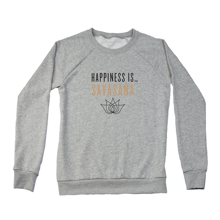 Women's Savasana Crew Sweatshirt, Heather Grey Yoga Collection