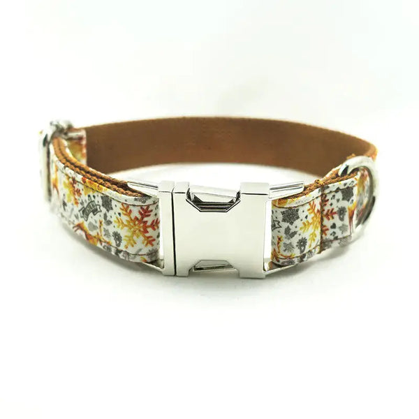 Handmade Golden Christmas Dog Collar by MUTTCO My Store