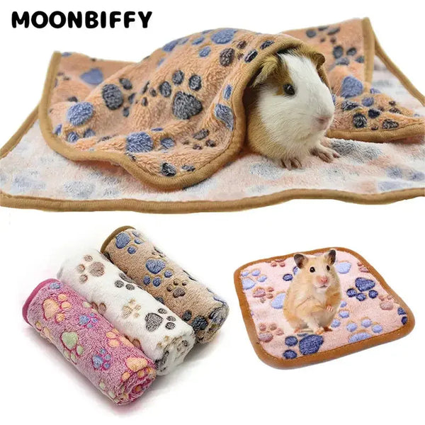 Hamster Guinea Pig Blanket Small Pet Items Soft Warm Bed Sleep Mat Flannel Fleece Pad for Rabbit Hedgehogs Conejos Accessories Dropshipman