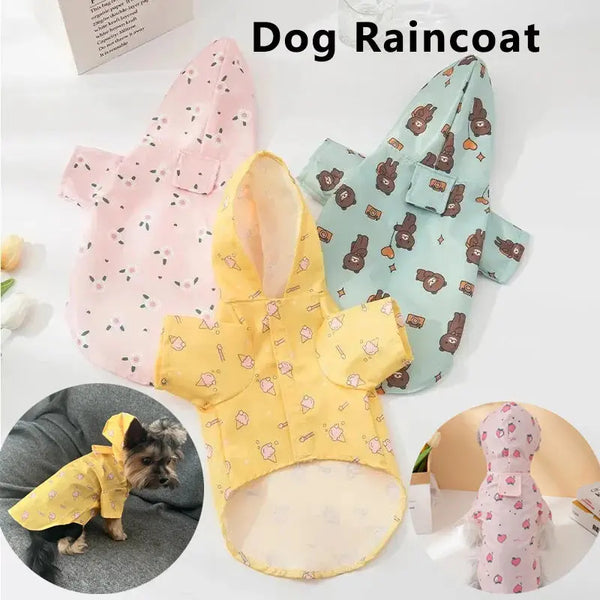 Dog Raincoat Summer Fashion Short Sleeve Dog Waterproof Clothes Puppy Coat Dog Raincoat Outdoor Coat Bichon Schnauzer Welsh Dropshipman