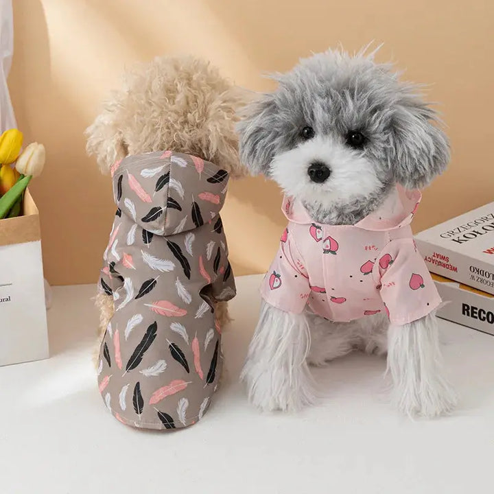 Dog Raincoat Summer Fashion Short Sleeve Dog Waterproof Clothes Puppy Coat Dog Raincoat Outdoor Coat Bichon Schnauzer Welsh Dropshipman
