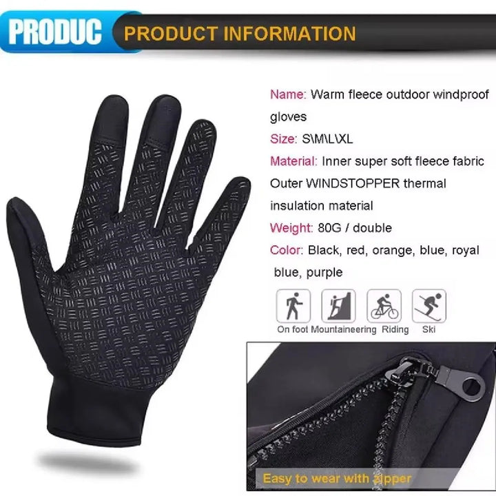 Touchscreen Waterproof Winter Gloves for Outdoor Sports-3