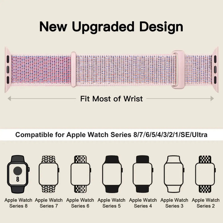 Nylon Loop Strap for Apple Watch Band 46mm 40mm 44mm 45mm 42mm 41mm 38mm Smart Belt Bracelet for IWatch Ultra 49mm 8/7/6/SE/5/4 Dropshipman