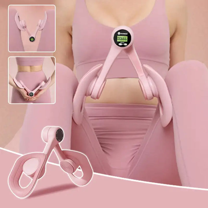 Smart Counting Pelvic Muscle Thigh Exerciser Pink-1