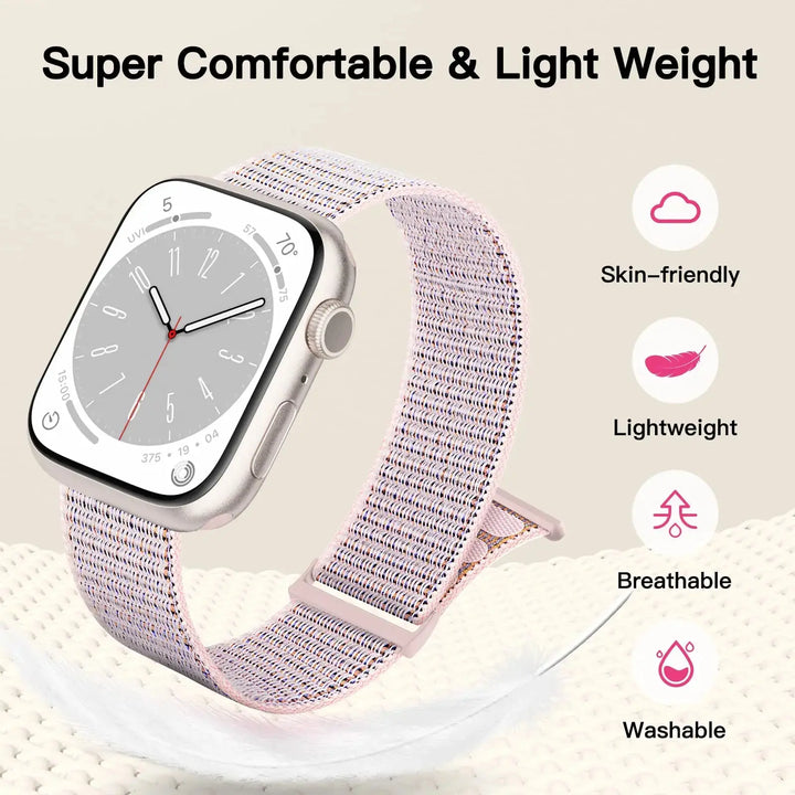 Nylon Loop Strap for Apple Watch Band 46mm 40mm 44mm 45mm 42mm 41mm 38mm Smart Belt Bracelet for IWatch Ultra 49mm 8/7/6/SE/5/4 Dropshipman