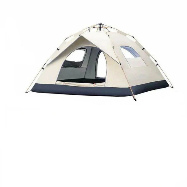 3–4 Person Outdoor Quick-Opening Camping Tent Fully Automatic Ivory-0
