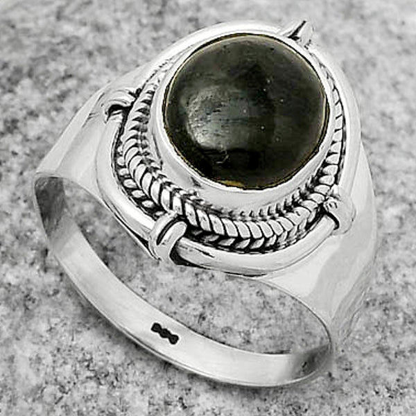 Natural Nuummite Ring size-8 R-1539 SDR170421 DESIRE GEM
