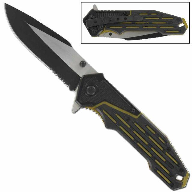 Atomic Gold Fever Drop Point Spring Assist Knife-1