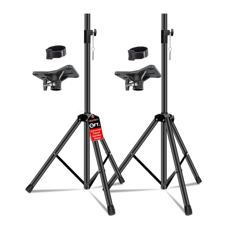 5Core Speaker Stand Tripod 2Pcs Tall Adjustable 72 Inch DJ Studio Monitor Stands Pole Mount 5 Core