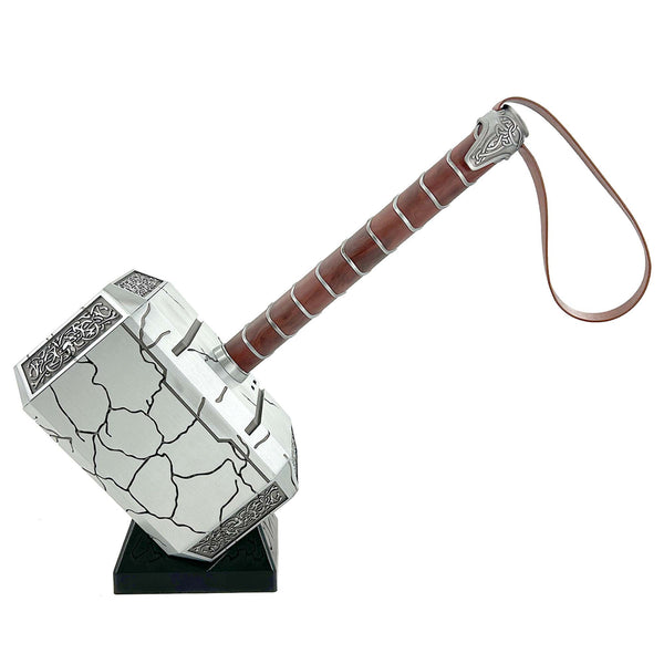 Summon the Thunder Lighted Thor Mjolnir Replica with Stand-0