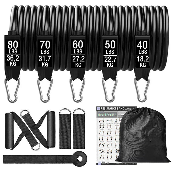 300lb Booty Resistance Band Set with Dumbbell Harness - Home Gym Workout-0