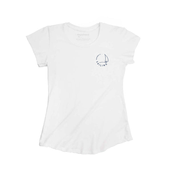 Women's Sailing Bamboo T-Shirt, White Sailing Collection
