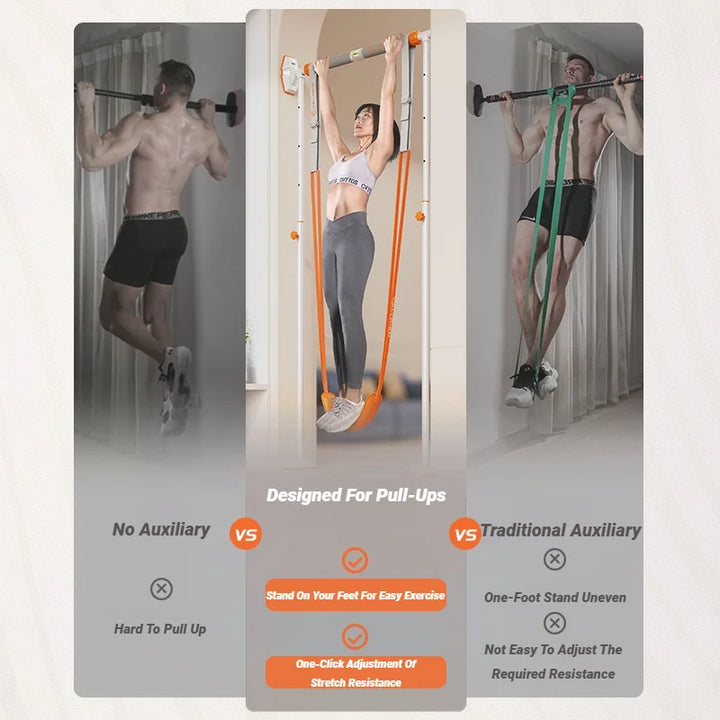 Adjustable Pull-Up Assistance Bands Set Yellow-2