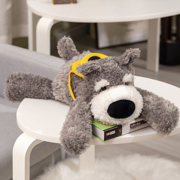 Schnauzer Plush Toy Backpack Highland Dog Doll-3