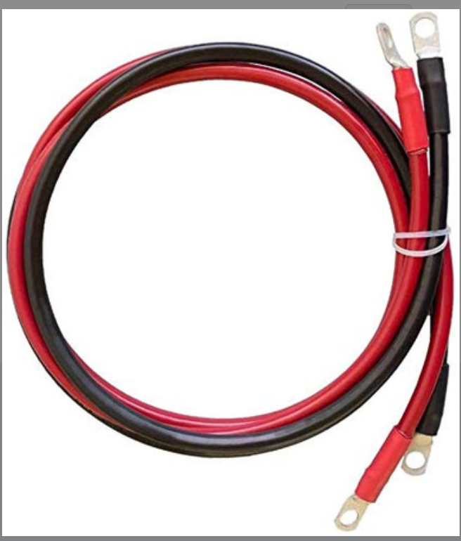 Battery Inverter Cables 5FT/1.5M 25MM¬≤/4AWG For 3/8 IN Lugs-1