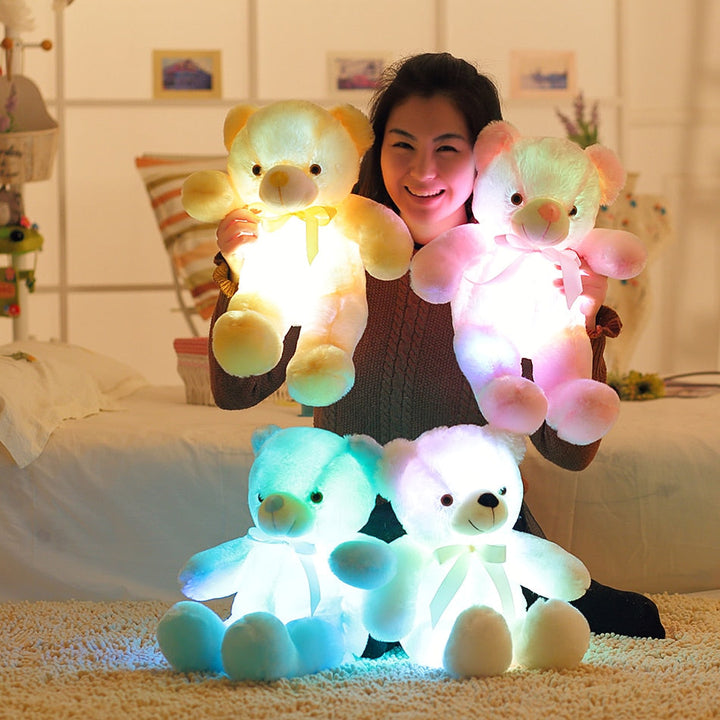 32-50cm Luminous Creative Light Up LED Teddy Bear Stuffed Animals Plush Toy Colorful Glowing Teddy Bear Christmas Gift for Kid-1