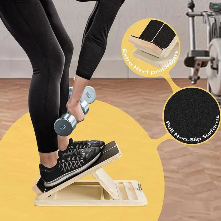 Adjustable Wooden Slant Board for Stretching-3