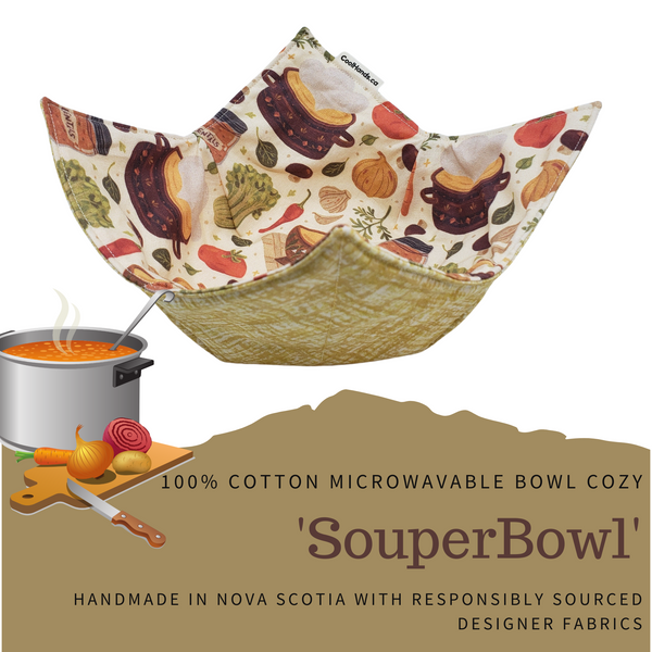 100% Cotton Microwavable Bowl Cozy - SouperBowl-0