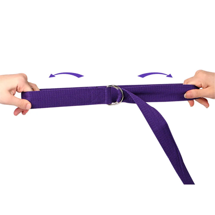 Yoga Strap with D-Ring Buckle Adjustable Cotton-1
