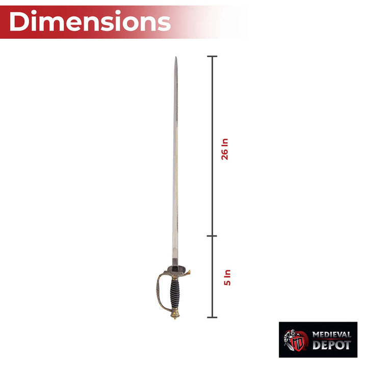 Templar Cross Saber with Decorative Brass Fittings-1