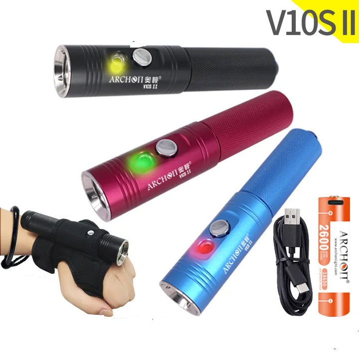 ARCHON V10S II CREE LED HD video photoraphy dive diving lights-0