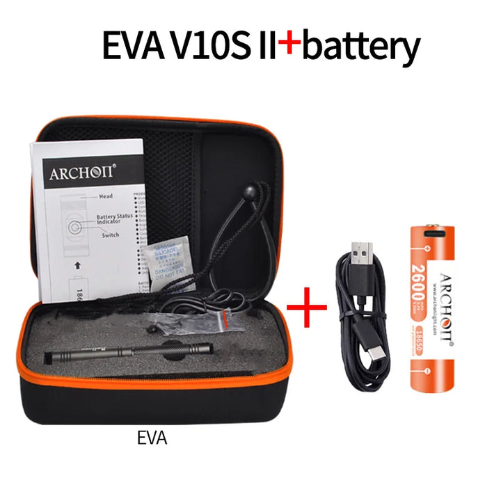 ARCHON V10S II CREE LED HD video photoraphy dive diving lights-13