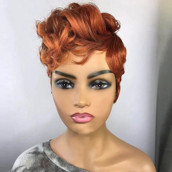 Fluffy Orange Short Curly Hair Chemical Fiber Headgear My Store