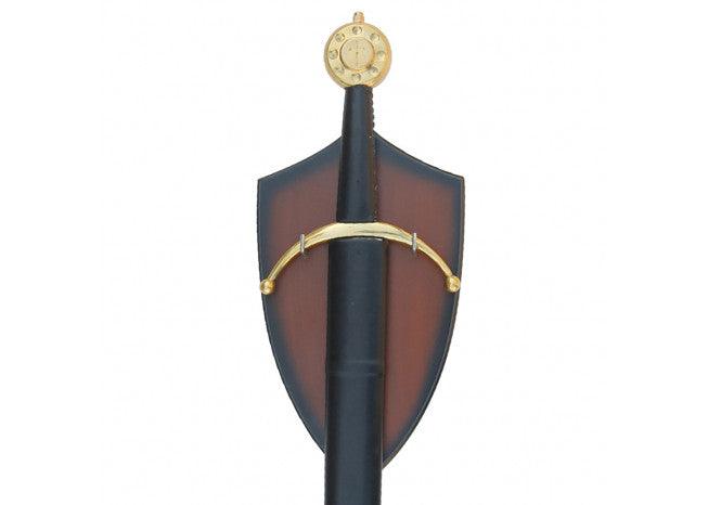 Burnt Sienna Universal Wood Wall Sword Plaque Display-1