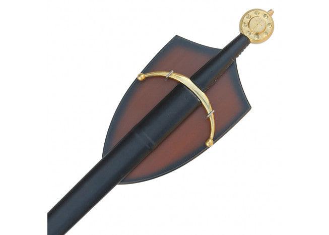 Burnt Sienna Universal Wood Wall Sword Plaque Display-2