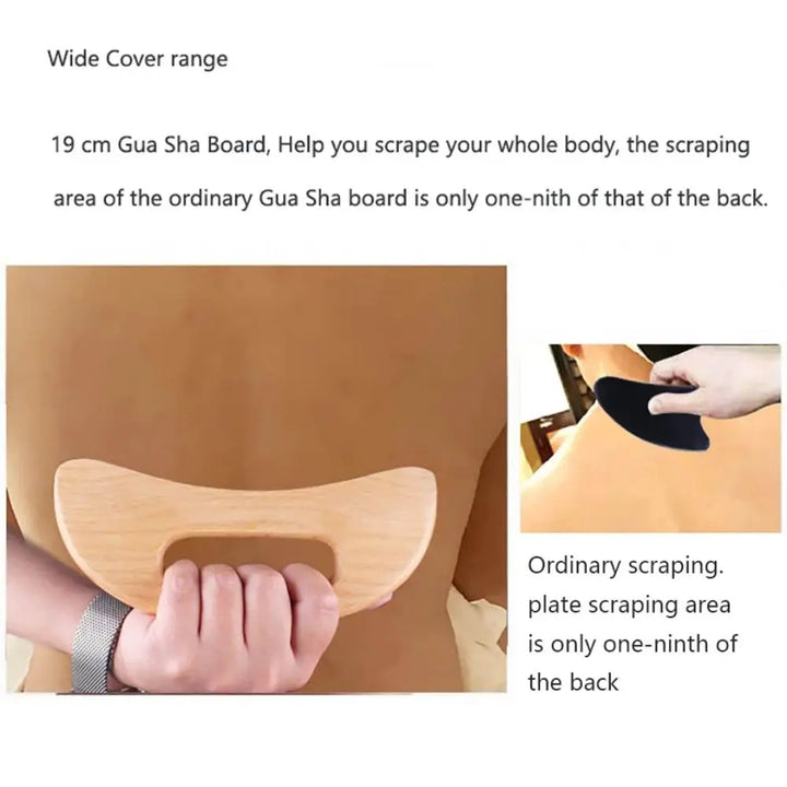 2pcs Wooden Gua Sha Scraping Massage Tool Beech Wood Natural-4