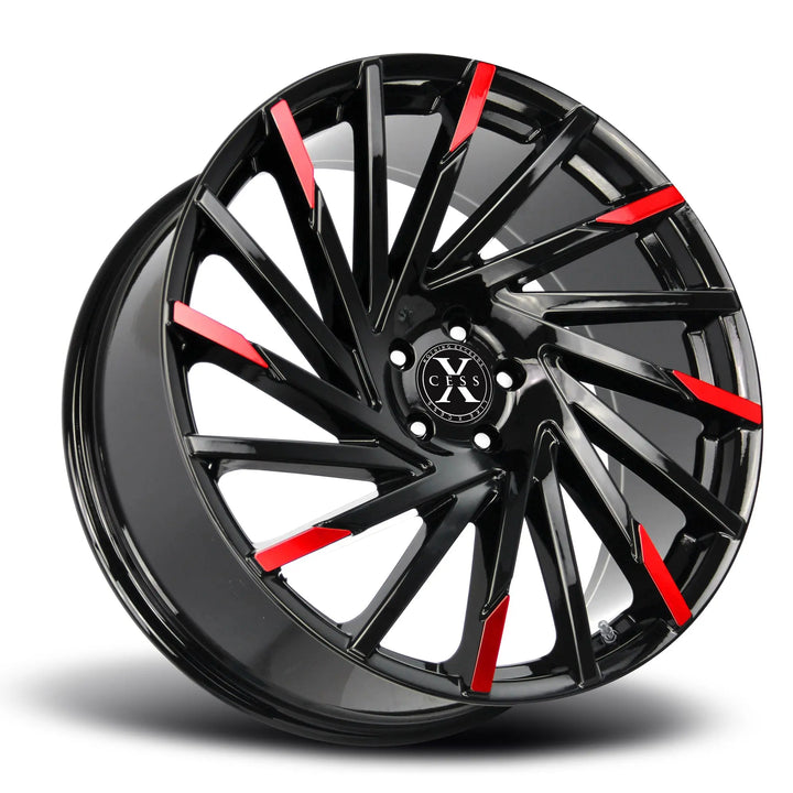 X02 Gloss Black Machined Red Tips-1