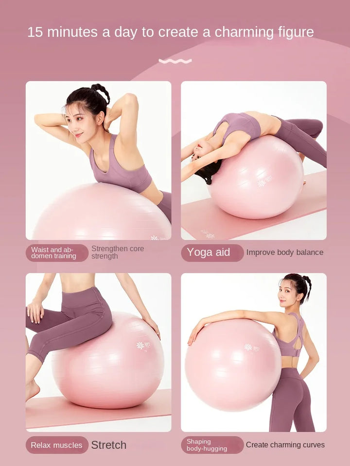 Yoga Ball Anti-Burst with Pump Stability & Balance-1