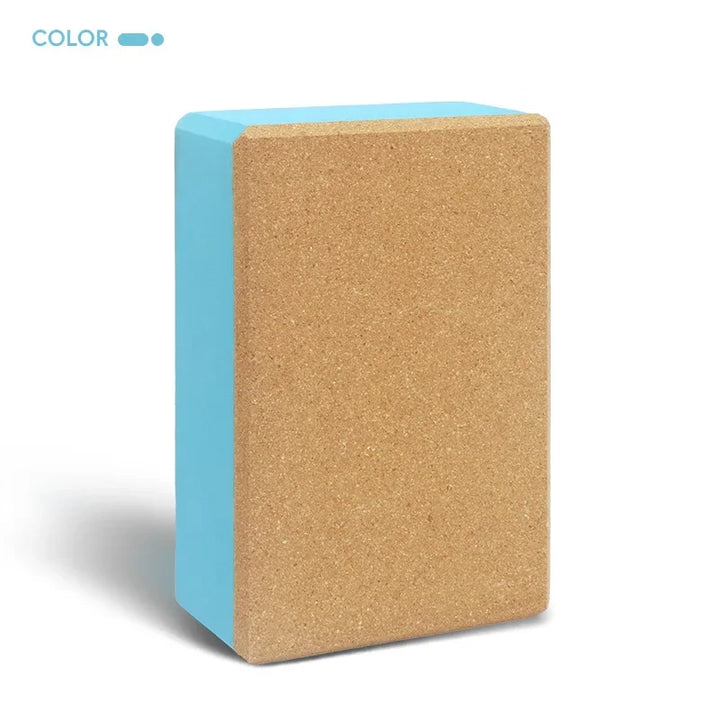 Yoga Block EVA and Cork Stretch Aid-2