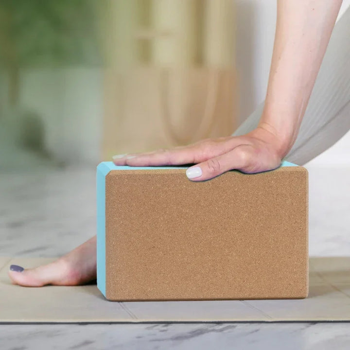 Yoga Block EVA and Cork Stretch Aid-1