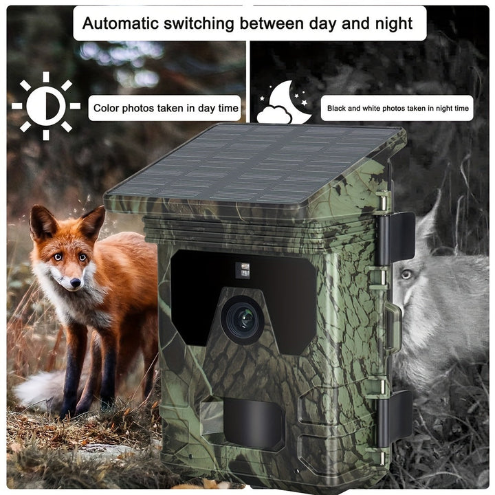 Solar-Powered 4K Wildlife Trail Cam Hunting Camera-4