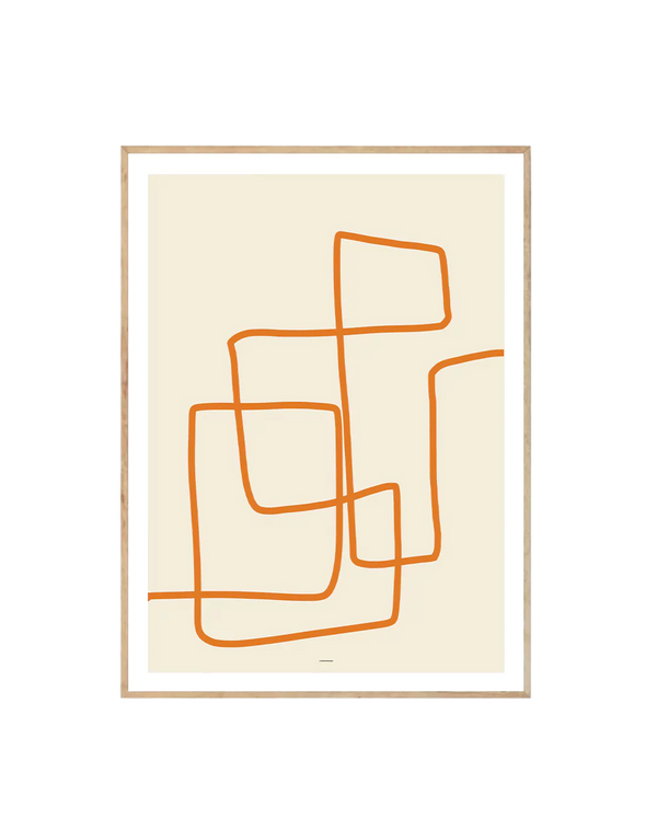 Abstract Lines Orange II-0