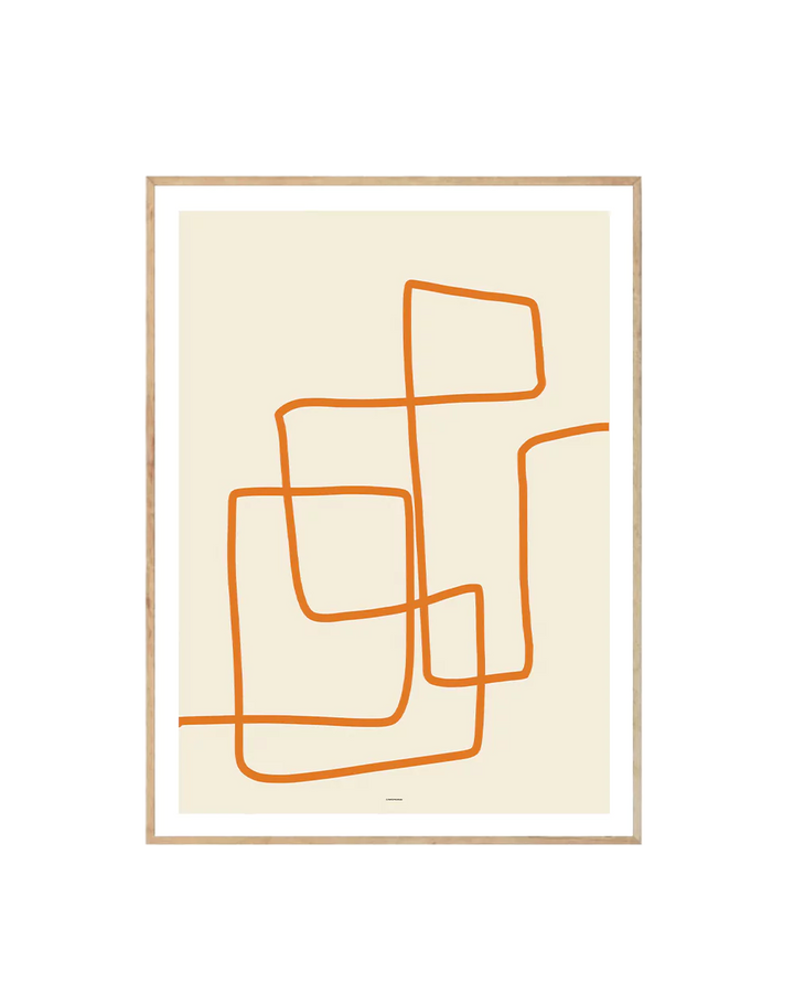 Abstract Lines Orange II-0
