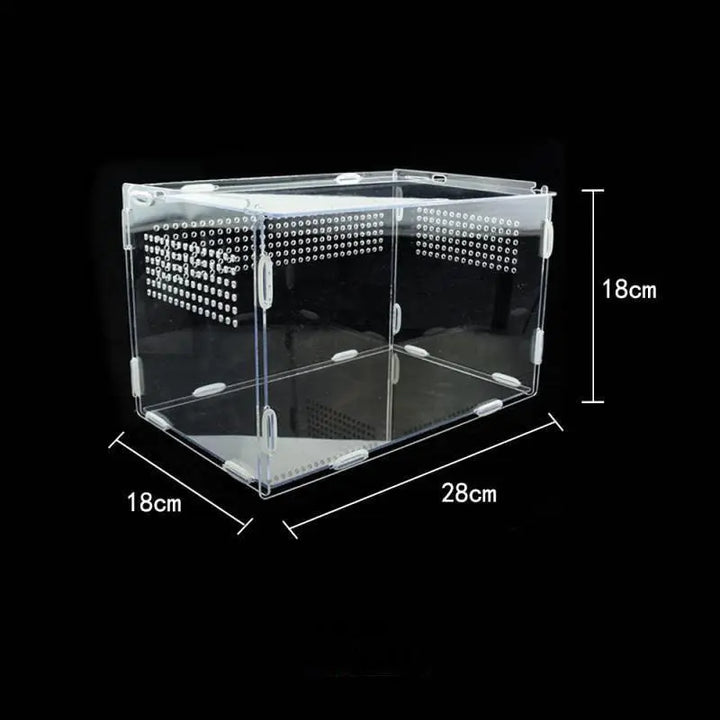 Acrylic Reptile Feeding Habitat - Transparent Thermal Box Dog Hugs Cat